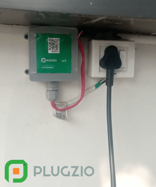 A photo of the first Plugzio plug installation in India.